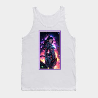 Anime Sci-Fi Cat Girl | Quality Anime Girl Artwork | Manga Girl Anime Art Tank Top